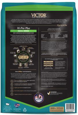 Show full view: VICTOR Classic Hi-Pro Plus Small Breed Adult Dry Dog Food, 15-lb bag slide 4 of 11