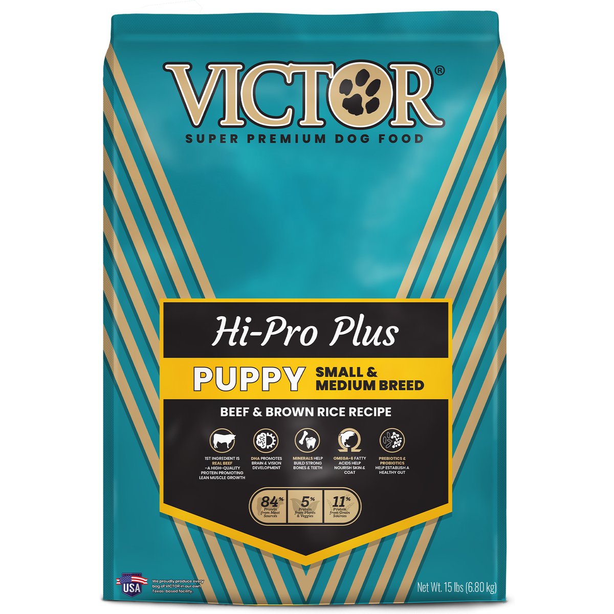 VICTOR Classic Hi-Pro Plus Small & Medium Breed Puppy Dry Dog Food, 15-lb bag