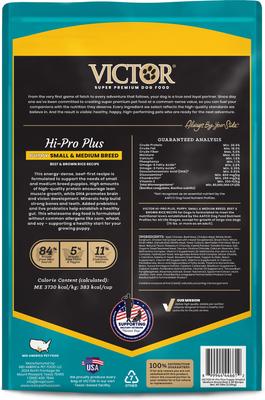 Show full view: VICTOR Classic Hi-Pro Plus Small & Medium Breed Puppy Dry Dog Food, 5-lb bag slide 4 of 11