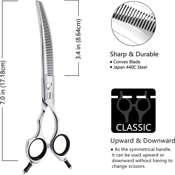 HASHIMOTO Curved Dog & Cat Grooming Scissors