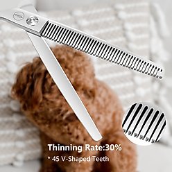 HASHIMOTO Blending Dog & Cat Grooming Shears, Silver, 7.0-in slide 2 of 5