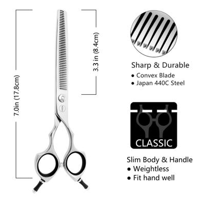 Show full view: HASHIMOTO Blending Dog & Cat Grooming Shears, Silver, 7.0-in slide 2 of 5