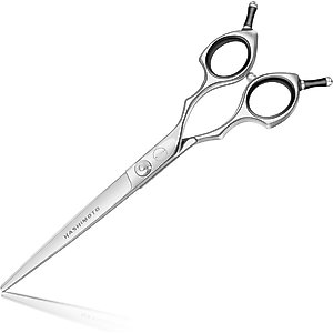 HASHIMOTO Straight Dog & Cat Grooming Scissors, Silver, 7.0-in
