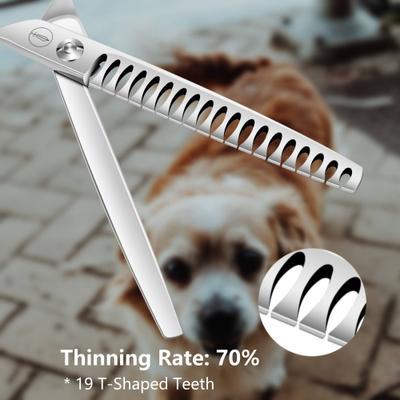 Show full view: HASHIMOTO Chunker Dog & Cat Grooming Scissors, Silver, 7.0-in slide 3 of 5
