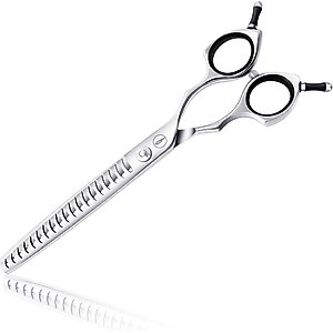 HASHIMOTO Chunker Dog & Cat Grooming Scissors, Silver, 7.0-in