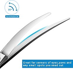 HASHIMOTO Curved Dog & Cat Grooming Scissors, Silver, 6.5-in slide 2 of 6