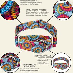 Country Brook Petz HossFit Jr Sky Manadala Wide Martingale Dog Collar, Blue, X-Large: 23 to 31-in neck, 1.5-in wide slide 2 of 9