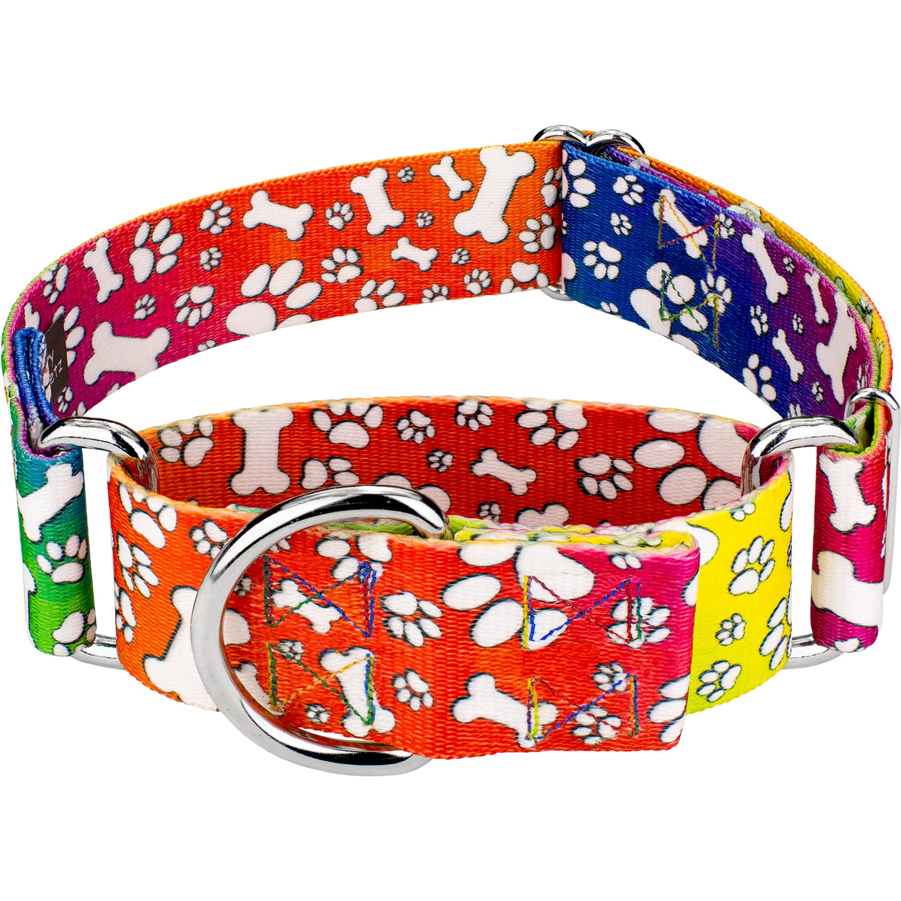 Country Brook Petz HossFit Jr Trippy Doggo Wide Martingale Dog Collar, Large