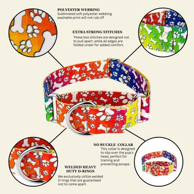 Show full view: Country Brook Petz HossFit Jr Trippy Doggo Wide Martingale Dog Collar, Large slide 6 of 8