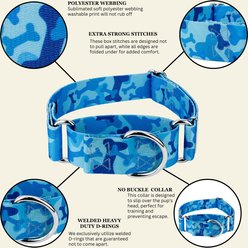 Country Brook Petz HossFit Jr Woodland Bone Camo Wide Martingale Dog Collar, Large, Blue slide 2 of 9
