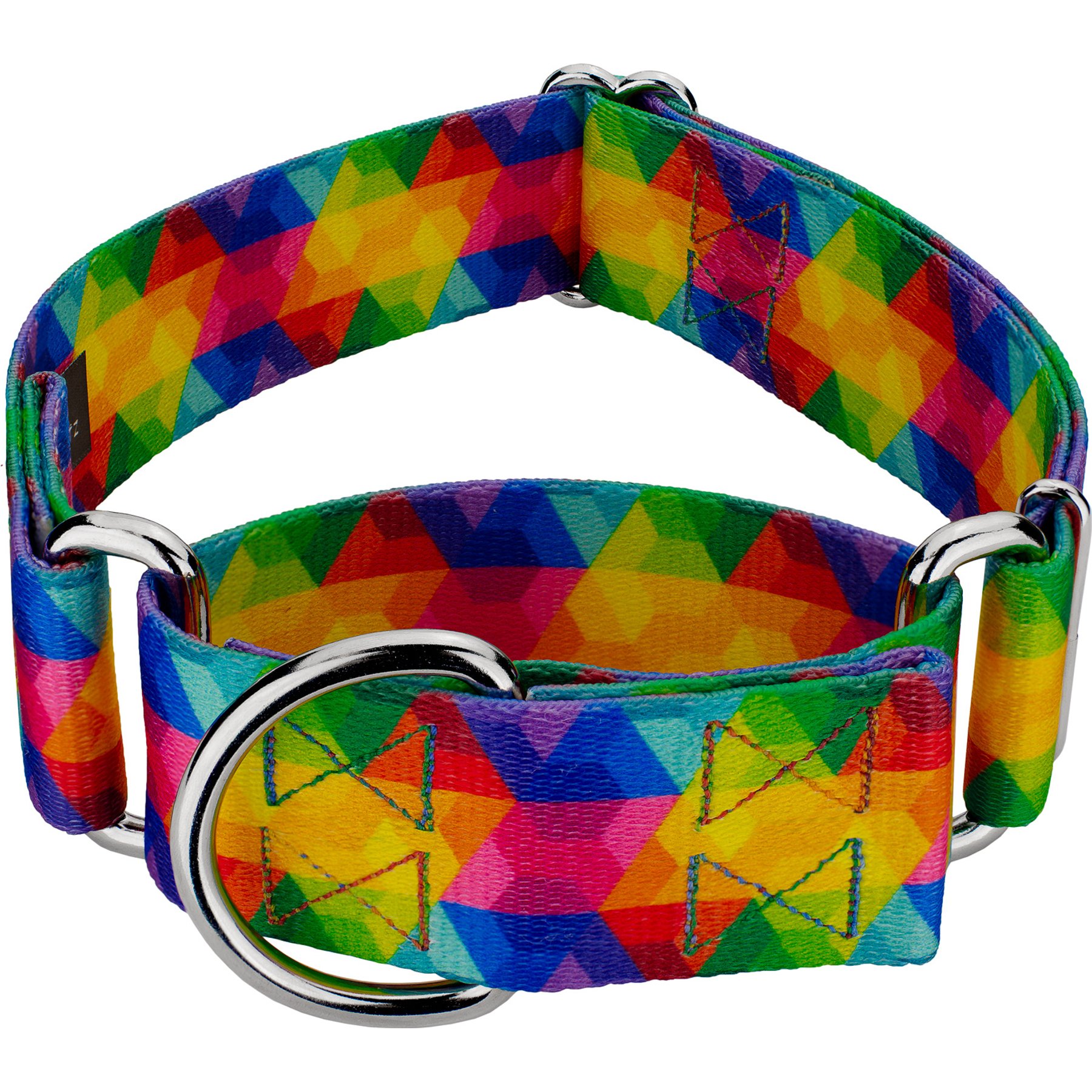 Country Brook Petz HossFit Jr Kaleidoscope Wide Martingale Dog Collar, X-Large