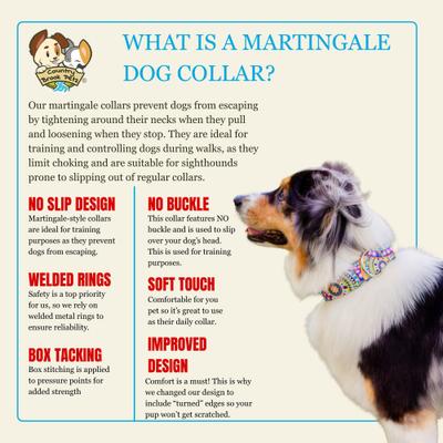 Show full view: Country Brook Petz HossFit Jr Boho Mandala Wide Martingale Dog Collar, Yellow, X-Large: 23 to 31-in neck, 1.5-in wide slide 8 of 9