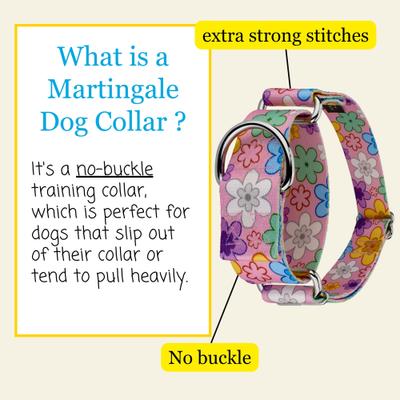 Show full view: Country Brook Petz HossFit Jr May Flowers Wide Martingale Dog Collar, Medium slide 6 of 9
