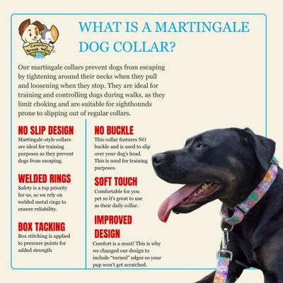 Show full view: Country Brook Petz HossFit Jr May Flowers Wide Martingale Dog Collar, Medium slide 8 of 9