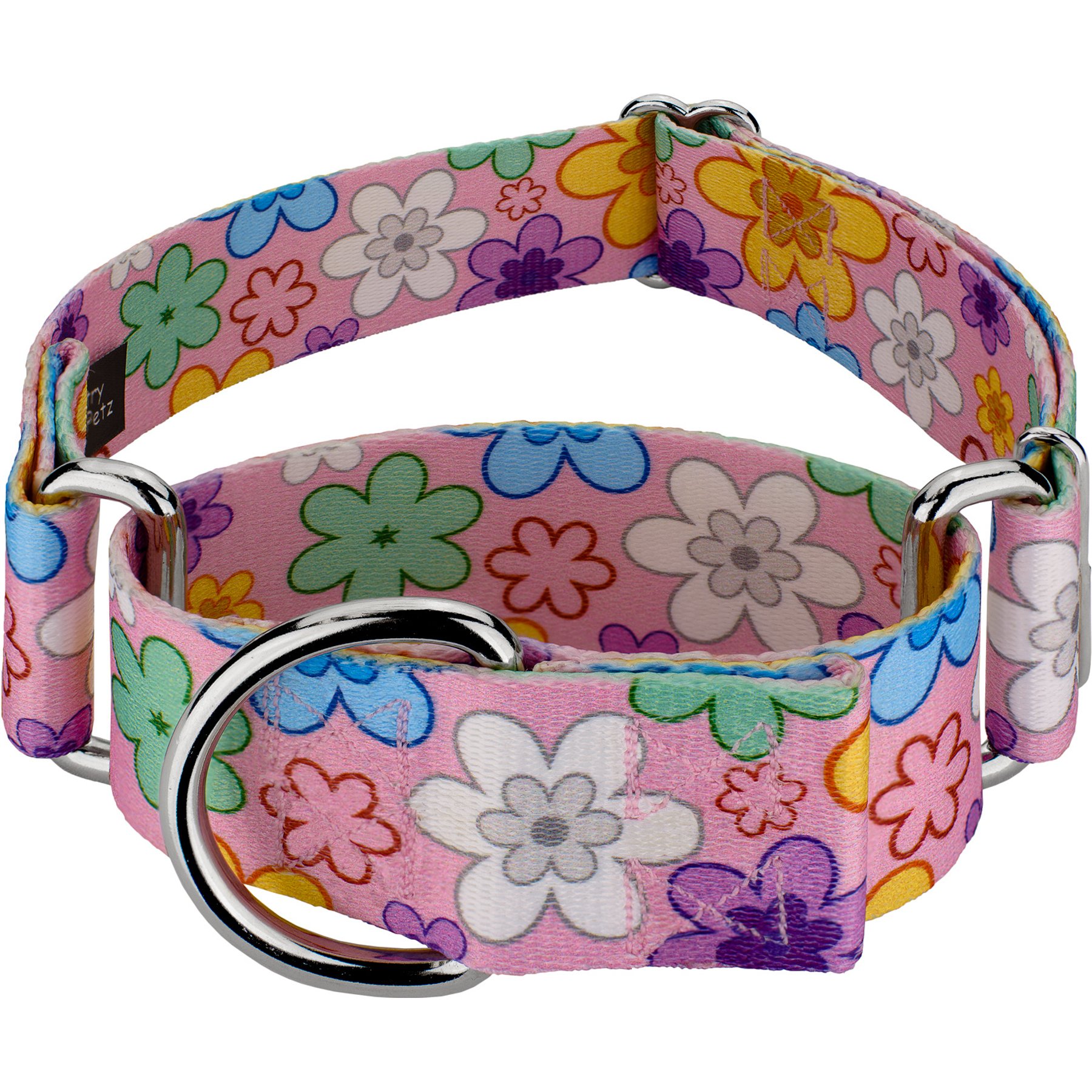 Country Brook Petz HossFit Jr May Flowers Wide Martingale Dog Collar, X-Large