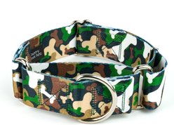 Country Brook Petz HossFit Jr Woodland Bone Camo Wide Martingale Dog Collar, Large