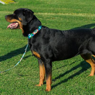 Show full view: Country Brook Petz HossFit Jr Tie Dye Flowers Wide Martingale Dog Collar, Multi-Colored, Large: 18 to 26-in neck, 1.5-in wide slide 5 of 10