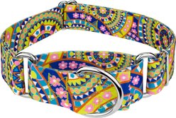 Country Brook Petz HossFit Jr Boho Mandala Wide Martingale Dog Collar, Yellow, Large: 18 to 26-in neck, 1.5-in wide slide 1 of 9