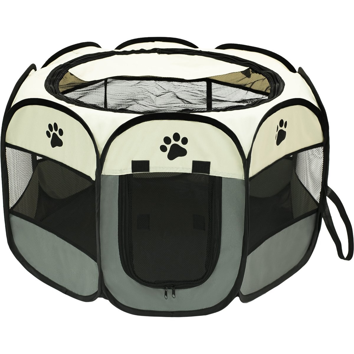 Niubya Portable Indoor/Outdoor Dog & Cat Playpen, Grey, 36-in