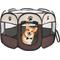 Show in main carousel: Niubya Portable Indoor/Outdoor Dog & Cat Playpen, Brown, 29-in slide 1 of 8