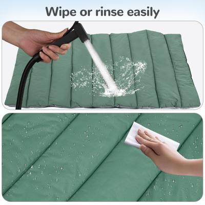 Show full view: Heeyoo Outdoor Foldable Dog Bed, Green, Medium slide 5 of 7