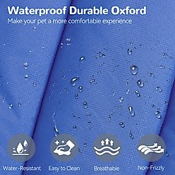 Heeyoo Outdoor Foldable Dog Bed, Dark Blue, Large slide 2 of 7