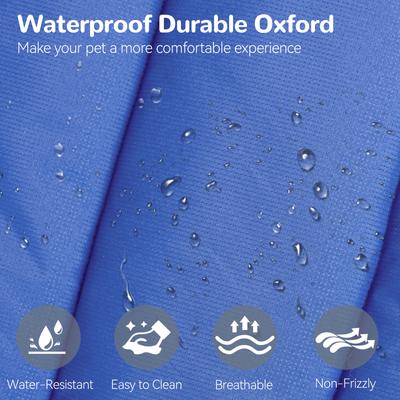 Show full view: Heeyoo Outdoor Foldable Dog Bed, Dark Blue, Large slide 4 of 7