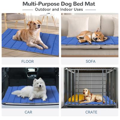 Show full view: Heeyoo Outdoor Foldable Dog Bed, Dark Blue, Large slide 7 of 7