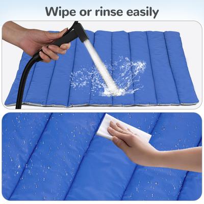 Show full view: Heeyoo Outdoor Foldable Dog Bed, Dark Blue, Large slide 5 of 7