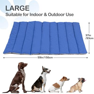 Show full view: Heeyoo Outdoor Foldable Dog Bed, Dark Blue, Large slide 2 of 7