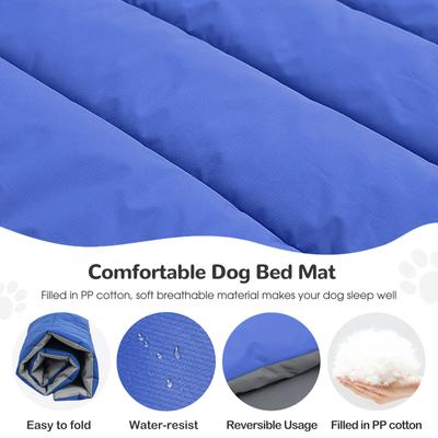 Show full view: Heeyoo Outdoor Foldable Dog Bed, Dark Blue, Large slide 3 of 7