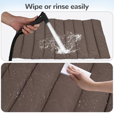 Show full view: Heeyoo Outdoor Foldable Dog Bed, Brown, Medium slide 5 of 7