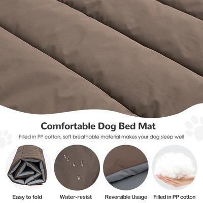 Show full view: Heeyoo Outdoor Foldable Dog Bed, Brown, Medium slide 3 of 7