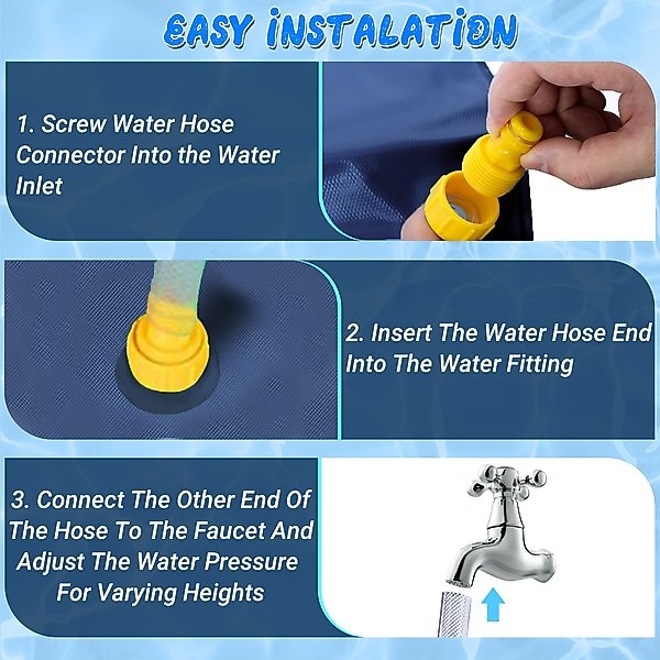 Show full view: Heeyoo Thicken Non-Slip Scratch Resistant Splash Pad Dog Toy, Blue, 60-in slide 9 of 10