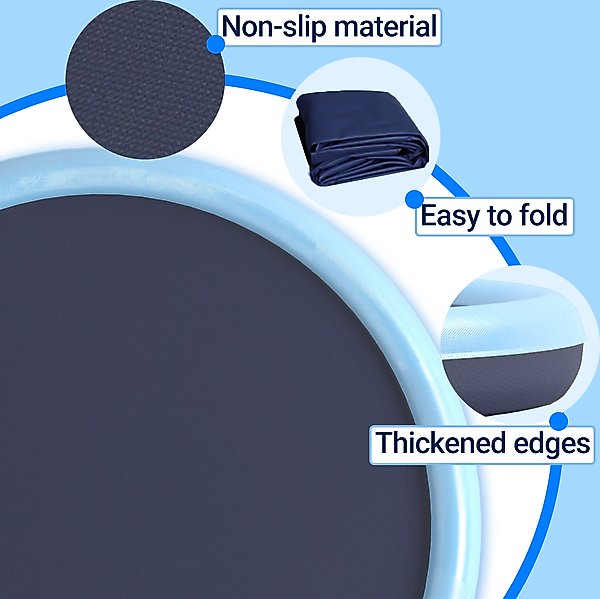 Show full view: Heeyoo Thicken Non-Slip Scratch Resistant Splash Pad Dog Toy, Blue, 60-in slide 4 of 10