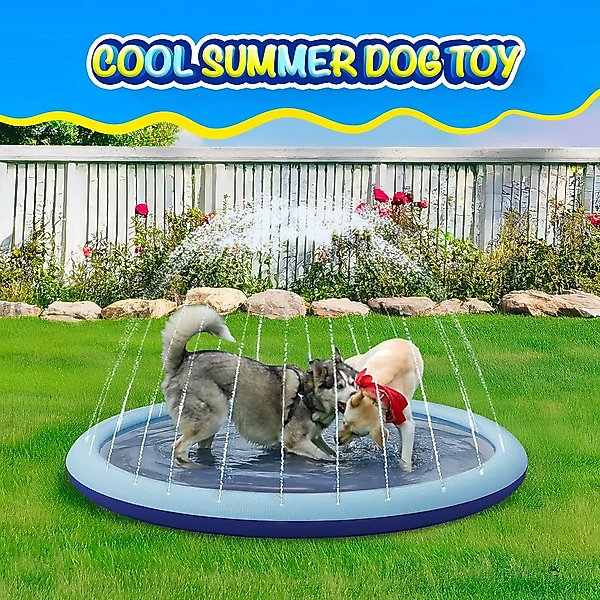 Show full view: Heeyoo Thicken Non-Slip Scratch Resistant Splash Pad Dog Toy, Blue, 60-in slide 8 of 10