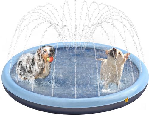 HEEYOO Thicken Non-Slip Scratch Resistant Splash Pad Dog Toy, Blue