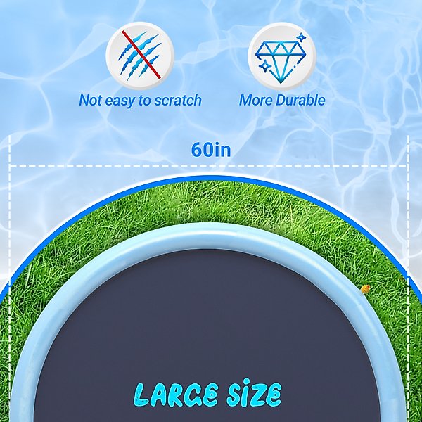 Show full view: Heeyoo Thicken Non-Slip Scratch Resistant Splash Pad Dog Toy, Blue, 60-in slide 2 of 10