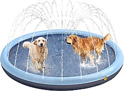 Heeyoo Thicken Non-Slip Scratch Resistant Splash Pad Dog Toy, Blue, 60-in