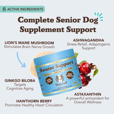 Show full view: Natural Dog Company Turkey Flavored Chew for Senior Dogs, 90 count slide 3 of 8