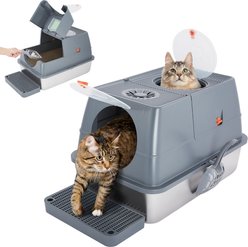 Ownpets Stainless Steel Litter Box with Scoop, Silver