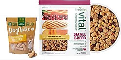 Freshpet Dognation Chicken Recipe Fresh Treats + Vital Chicken Recipe Small Breed Fresh Dog Food