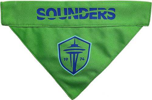 Show full view: Pets First MLS Team Reversible Dog Bandana, Small/Medium, Seattle Sounders FC slide 3 of 5