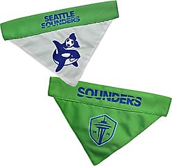 Pets First MLS Team Reversible Dog Bandana, Small/Medium, Seattle Sounders FC
