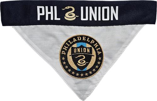 Show full view: Pets First MLS Team Reversible Dog Bandana, Large/X-Large, Philadelphia Union slide 2 of 5