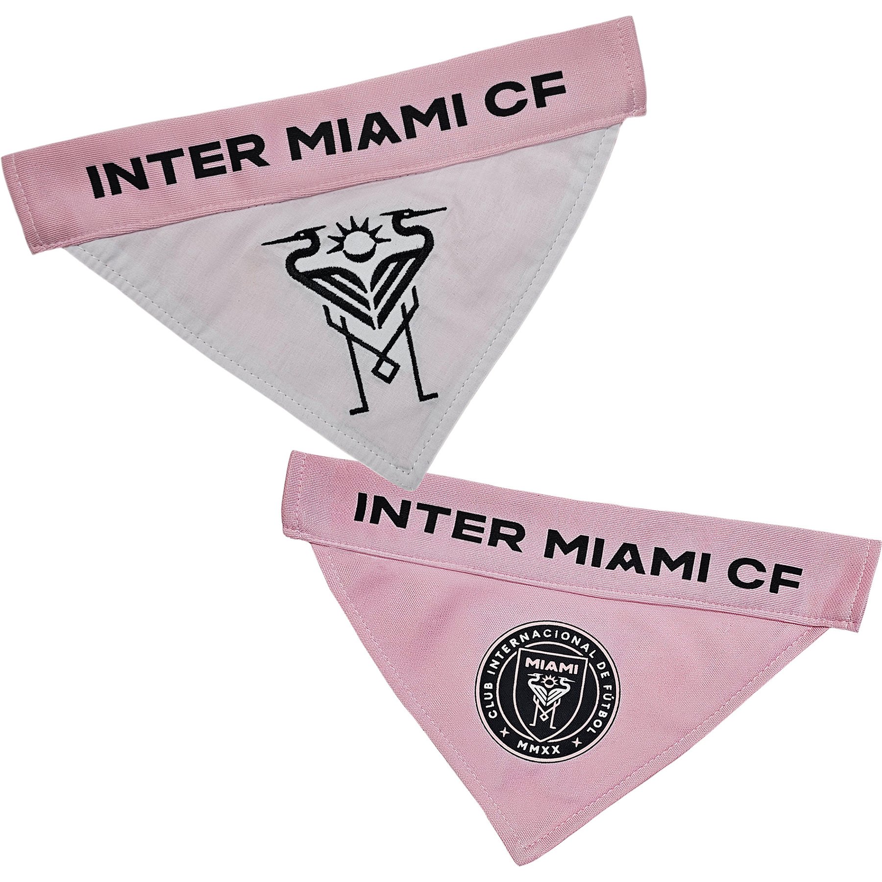 Pets First MLS Team Reversible Dog Bandana, Large/X-Large, Inter Miami CF
