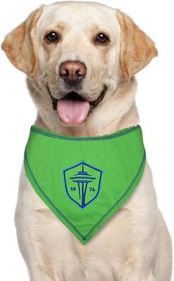 Show full view: Pets First MLS Team Tie Around Dog Bandana, Large/X-Large, Seattle Sounders FC slide 4 of 5