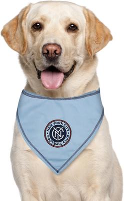 Show full view: Pets First MLS Team Tie Around Dog Bandana, Small/Medium, New York City FC slide 4 of 5