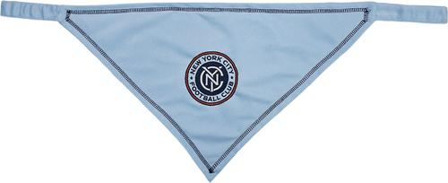 Show full view: Pets First MLS Team Tie Around Dog Bandana, Small/Medium, New York City FC slide 2 of 5