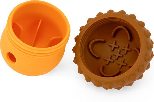 Show full view: Critta Fitta Interactive Treat Dispenser Dog Toy, Brown slide 3 of 6